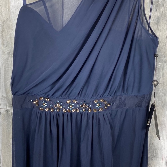 Adrianna Papell Love Story Midnight Dress Size 12 - Picture 7 of 8